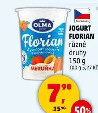 Penny Market OLMA JOGURT FLORIAN různé druhy, 150 g nabídka