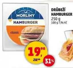 Penny Market MORLINY DRŮBEŽÍ HAMBURGER, 250 g nabídka