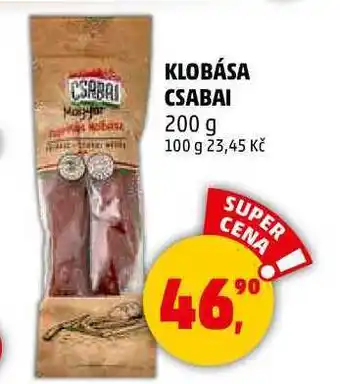 Penny Market KLOBÁSA CSABAI, 200 g nabídka