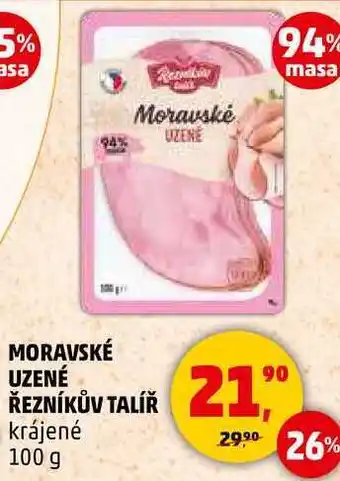 Penny Market MORAVSKÉ UZENÉ ŘEZNÍKŮV TALÍŘ krájené, 100 g nabídka