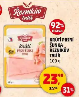 Penny Market KRŮTÍ PRSNÍ ŠUNKA ŘEZNÍKŮV TALÍŘ, 100 g nabídka