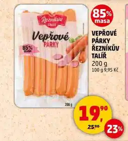 Penny Market VEPŘOVÉ PÁRKY ŘEZNÍKŮV TALÍŘ, 200 g nabídka