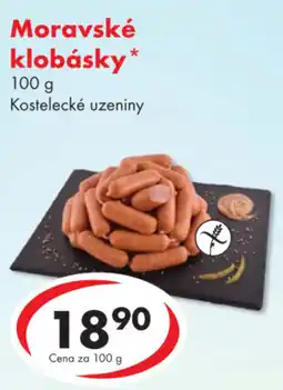 CBA Moravské klobásky nabídka