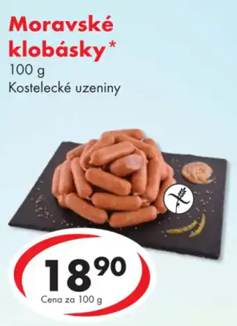 CBA Moravské klobásky nabídka