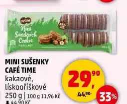 Penny Market MINI SUŠENKY CAFÉ TIME kakaové, lískooříškové, 250 g nabídka