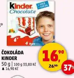 Penny Market ČOKOLÁDA KINDER, 50 g nabídka