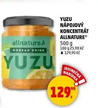 Penny Market YUZU NÁPOJOVÝ KONCENTRÁT ALLNATURE, 500 g nabídka