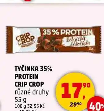 Penny Market TYČINKA 35% PROTEIN CRIP CROP různé druhy, 55 g nabídka