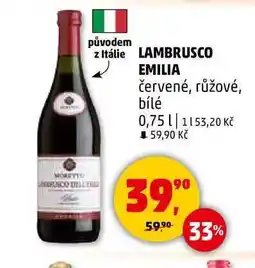 Penny Market LAMBRUSCO EMILIA červené, růžové, bílé, 0,75 l nabídka