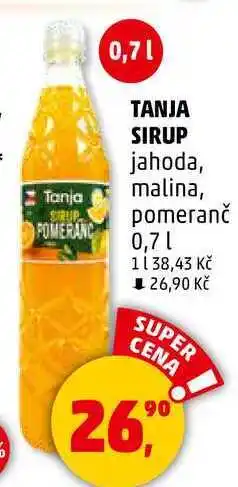 Penny Market TANJA SIRUP jahoda, 0,7 l nabídka