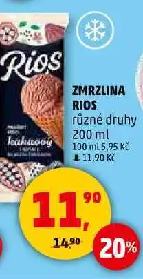 Penny Market ZMRZLINA RIOS různé druhy, 200 ml nabídka