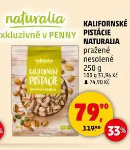 Penny Market KALIFORNSKE PISTACIE NATURALIA pražené nesolené, 250 g nabídka