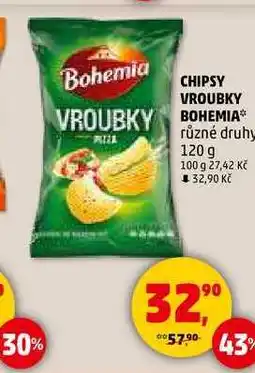 Penny Market CHIPSY VROUBKY BOHEMIA různé druhy, 120 g nabídka