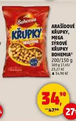 Penny Market ARAŠÍDOVÉ KŘUPKY BOHEMIA, 200/150 g nabídka