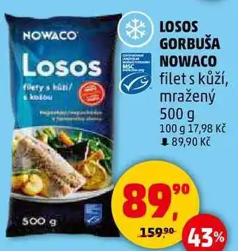 Penny Market LOSOS GORBUŠA NOWACO filet s kůží, mražený, 500 g nabídka