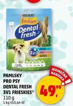 Penny Market PAMLSKY PRO PSY DENTAL FRESH 3V1 FRIESKIES, 110 g nabídka