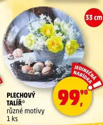 Penny Market PLECHOVÝ TALÍŘ různé motivy, 1 ks nabídka