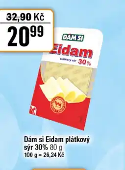 TEMPO DAM SI Eidam plátkový sýr 30% nabídka