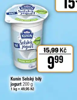 TEMPO Kunín Selský bílý jogurt nabídka