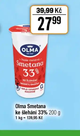 TEMPO OLMA Smetana ke šlehání 33% nabídka