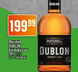 TEMPO Marshall DUBLON Karibský rum 38% nabídka