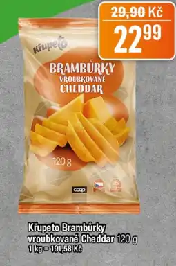 TEMPO Křupeto Brambůrky vroubkované Cheddar nabídka