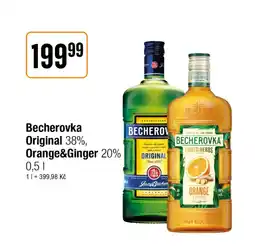 TEMPO Becherovka Original 38%, Orange&Ginger 20% nabídka