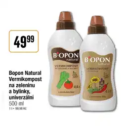 TEMPO BOPON Natural Vermikompost na zeleninu a bylinky, univerzální nabídka