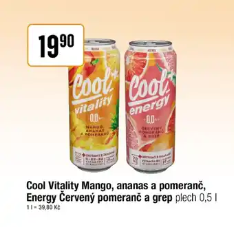 TEMPO Cool Vitality Mango, ananas a pomeranč, Energy Červený pomeranč a grep nabídka