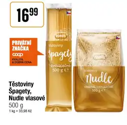 TEMPO Těstoviny Špagety, Nudle vlasové nabídka