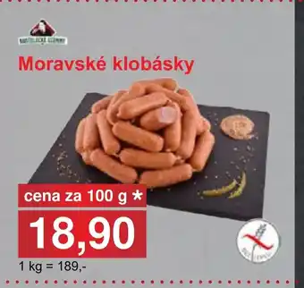 PLUS JIP Moravské klobásky nabídka