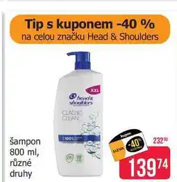 Teta Head & Shoulders šampon 800ml, vybrané druhy nabídka