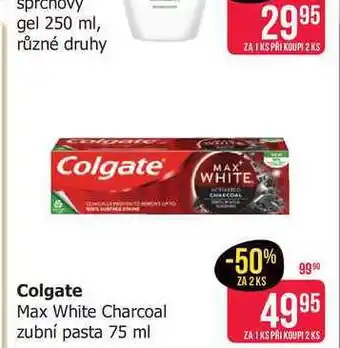 Teta Colgate Max White Charcoal zubní pasta 75 ml nabídka