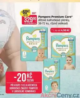 Teta Pampers premium care 38-72ks nabídka