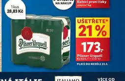 Lidl Pivo pilsner urquell nabídka