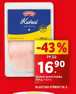 Lidl Kuřecí prsní šunka nabídka