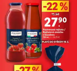 Lidl Rajčatová omáčka s bazalkou nabídka