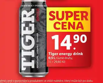 Lidl Tiger energy drink nabídka