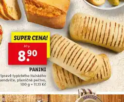 Lidl Panini nabídka