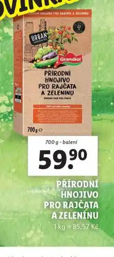 Lidl Přírodní hnojivo pro rajčata a zeleninu nabídka