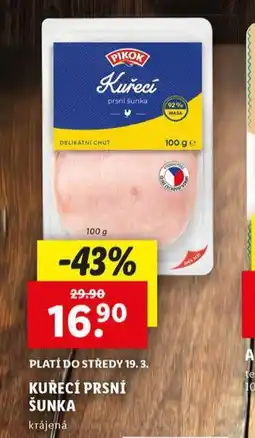 Lidl Kuřecí prsní šunka nabídka