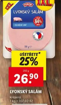 Lidl Lyonský salám nabídka