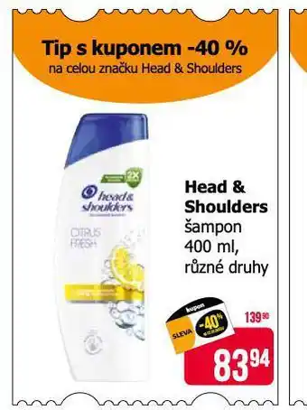 Teta Head&shoulders šampon nabídka