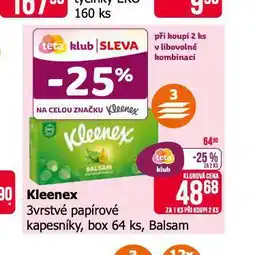 Teta Kleenex papírové kapesníky nabídka