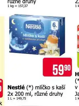 Teta Nestlé mlíčko s kaší nabídka