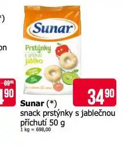 Teta Sunar snack prstánky s jablečnou příchutí nabídka