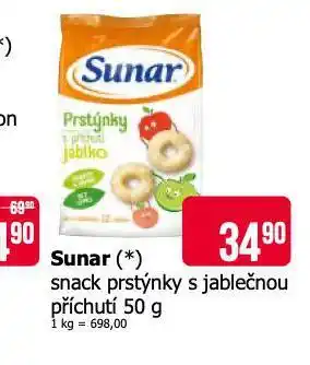 Teta Sunar snack prstánky s jablečnou příchutí nabídka