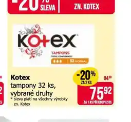 Teta Kotex tampony nabídka