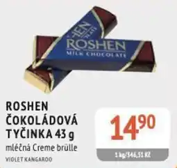 Coop hb Roshen čokoládová tyčinka mléčná Creme brulle nabídka