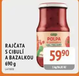 Coop hb Rajčata s cibulí a bazalkou nabídka